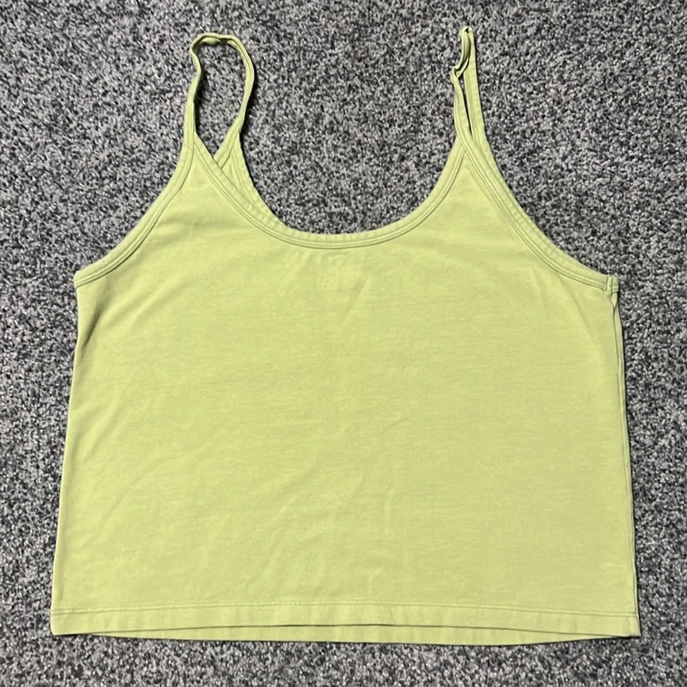 ARQ Women’s Cropped Sage Green Tank Top Size 4X EUC